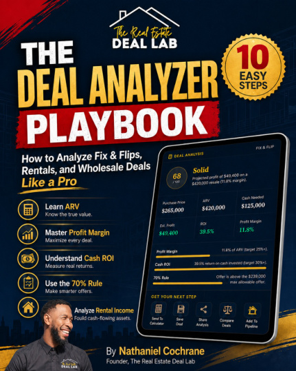 Cover of The Real Estate Deal Analyzer Playbook ebook